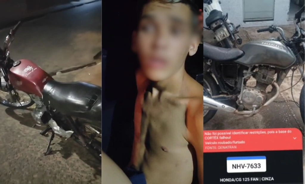 Jovem é preso pela segunda vez em menos de uma semana com moto roubada em Teresina