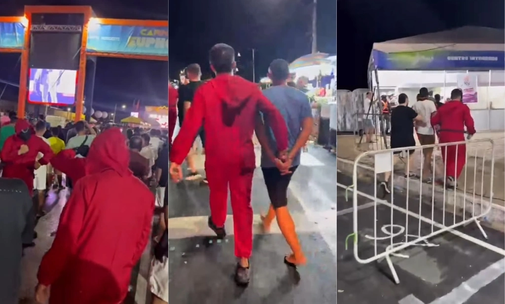 Policiais fantasiados de 'Round 6' prendem ladrões no Carnaval do Piauí