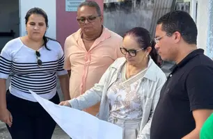 Prefeita de Pedro II acompanha obra de reconstrução do CRAS I (Foto: Reprodução/Instagram)