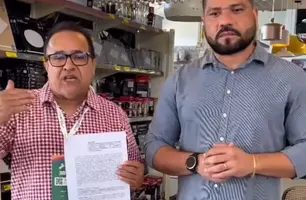 Prefeito Baltazar campos acompanhado de funcionário do Banco do Nordeste (Foto: Reprodução - Redes Sociais)