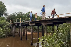 Prefeitura de Campo Maior recupera ponte sobre o Rio Surubim na comunidade Formiga (Foto: Reprodução/Portal De Olho)