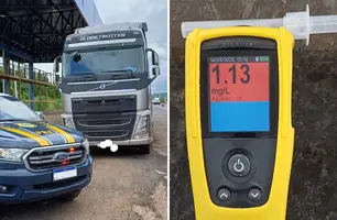 PRF prende motorista por embriaguez ao volante e excesso de carga na BR-316 (Foto: PRF)