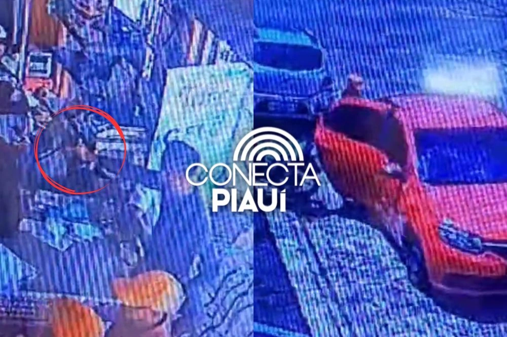 Quadrilha assaltando mercadinho no bairro Porto Alegre