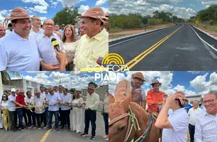 Rafael Fonteles entrega obras pavimentação asfáltica em Bonfim do Piauí (Foto: Conecta Piauí)