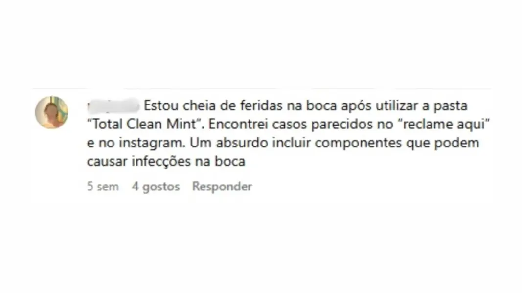 Reclamações de usuários sobre o creme dental Colgate Total 12 Clean Mint