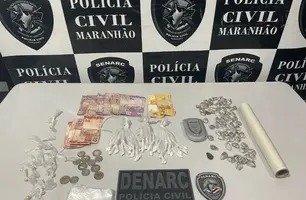 Timon: Polícia civil apreendeu drogas e prendeu acusado na ‘Beira da Linha’ (Foto: PCMA)