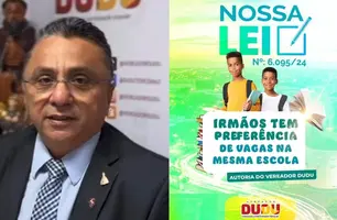 Vereador Dudu quer que irmãos tenham preferência de vagas em escolas de Teresina (Foto: Reprodução)