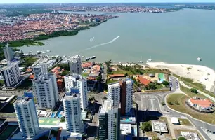 Vista aérea da Ponta da Areia em São Luís (Foto: Reprodução)