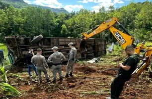 Acidente no Rio Grande do Sul (Foto: Brigada Militar do Rio Grande do Sul)