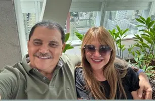 Acima Rubens Pereira com a esposa, a ex-prefeita de Matões, Sueli Pereira, em São Paulo (Foto: Reprodução)