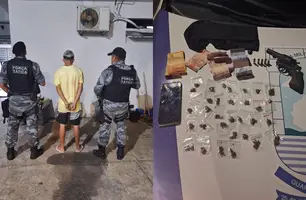 Adolescente é apreendido com drogas e celular roubado na zona Norte de Teresina (Foto: Divulgação/PMPI)
