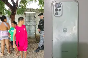 Adolescente é apreendido por furto de celular em Parnaíba; tentou fugir (Foto: Divulgação/PMPI)