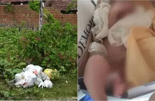 Bebê é encontrado dentro de caixa de sapatos no lixo no Rio Grande do Norte (Foto: Reprodução)
