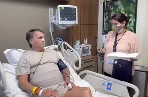 Bolsonaro divulga vídeo ao ser intimado enquanto segue internado em UTI (Foto: Reprodução)