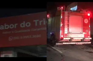 Bombeiros controlam princípio de incêndio em padaria na zona Leste de Teresina (Foto: Reprodução)