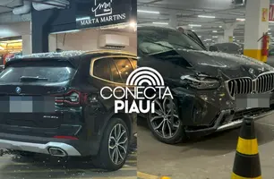 Carro conduzido por idosa de 77 anos invade loja na zona Leste de Teresina (Foto: Pedro Melo / Conecta Piauí)