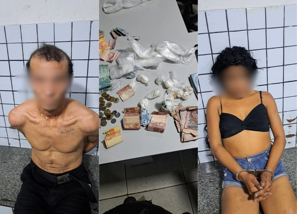 Casal é detido com 226 porções de crack durante operação policial em Parnaíba
