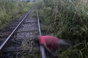 Corpo encontrado em trilhos (Foto: Reprodução)