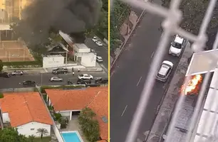 Curto-circuito pode ter causado incêndio em hamburgueria da zona leste de Teresina (Foto: Reprodução)