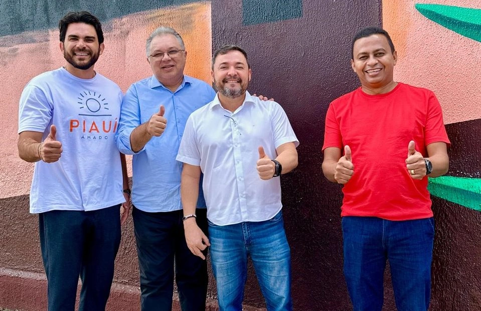 Dr. Marcus Kalume recebe candidato à presidência do PT no Piauí, Fábio Novo