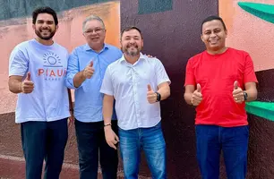 Dr. Marcus Kalume recebe candidato à presidência do PT no Piauí, Fábio Novo (Foto: Reprodução)