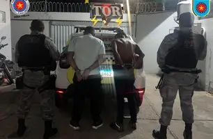 Dupla é presa por roubo de celulares em festa de aniversário em José de Freitas (Foto: Divulgação/PMPI)