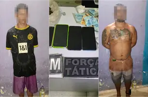 Dupla suspeita de tráfico de drogas é capturada pela PMPI em Parnaíba (Foto: Reprodução)