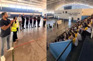 Educação para o trânsito: SUTRAN realiza ação na Escola Juarez Tapety, em Oeiras (Foto: Reprodução)