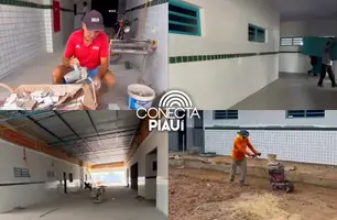 Esperantina avança na construção da Escola Meire Fernandes, no bairro Bezerrão (Foto: Reprodução)