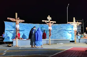 Espetáculo da Paixão de Cristo emociona milhares de fiéis em São Raimundo Nonato (Foto: Reprodução)