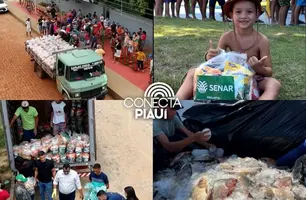 Geminiano distribui mais de 32 toneladas de alimentos na Semana Santa (Foto: Reprodução)