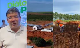Governador Rafael Fonteles comemora avanço das obras do Frigorífico Piauhy (Foto: Reprodução)