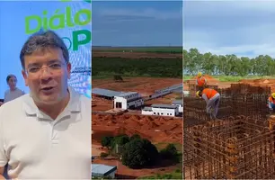 Governador Rafael Fonteles comemora avanço das obras do Frigorífico Piauhy (Foto: Reprodução)