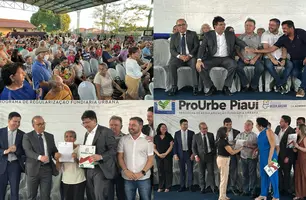 Governador Rafael Fonteles entrega registros de imóveis no Parque Piauí (Foto: Conecta Piauí)