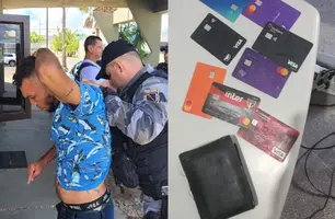 Homem com mandado em aberto é preso com cartões de crédito roubados em Campo Maior (Foto: Divulgação/PM)