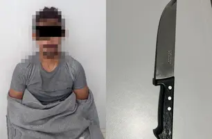Homem é preso após tentar matar ex-companheira a facadas em Belém do Piauí (Foto: Divulgação/PMPI)