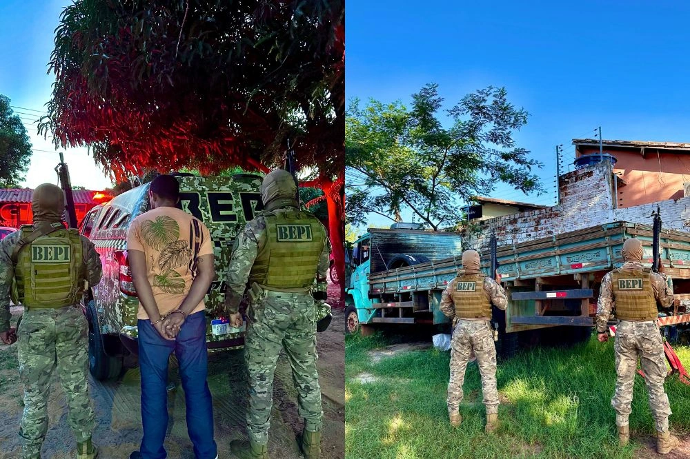 Homem é preso com caminhão roubado e drogas em operação do BEPI em Timon