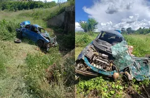 Homem morre após perder controle de carro e cair em abismo Fronteiras (Foto: Polícia Científica)