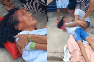 Idosa é atingida por pneu de trator na zona Norte de Teresina (Foto: Reprodução)