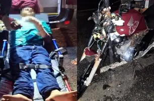 Jovem fica ferido após colisão com cavalo solto em rodovia de José de Freitas (Foto: Reprodução/Campo Maior em Foco)