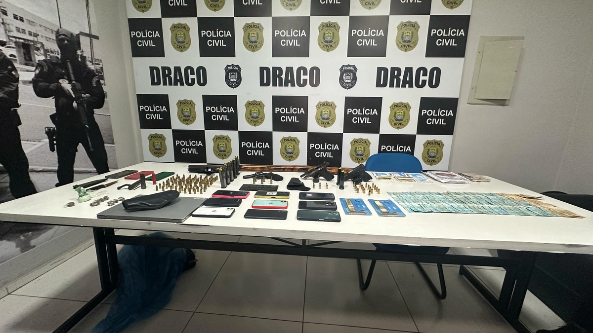 Material apreendido na Operação DRACO 203