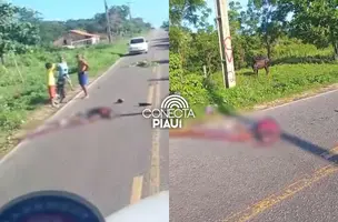 Motociclista supostamente embriagado sofre grave acidente em Luís Correia (Foto: Reprodução)