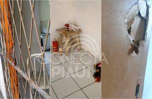 Mulher tem apartamento arrombado e invadido por faccionados em Teresina (Foto: Reprodução)