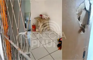 Mulher tem apartamento arrombado e invadido por faccionados em Teresina (Foto: Reprodução)