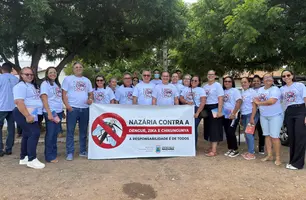 Nazária realiza mutirão contra a dengue com participação do prefeito Tropi (Foto: Reprodução)
