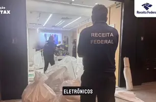 Operação Sin Tax: loja de celulares do Shopping Rio Poty é alvo da Receita Federal (Foto: Reprodução)