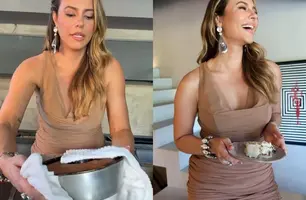 Paolla Oliveira prepara o próprio bolo para comemorar seus 43 anos; confira (Foto: Reprodução)