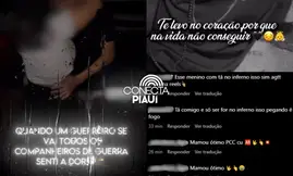 Perfis homenageiam faccionados mortos no Piauí e trocam farpas nas redes sociais (Foto: Reprodução/Instagram)