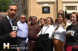 Piauienses garantem lugar na despedida do Papa no Vaticano (Foto: Reprodução/TV Globo)