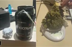 PM apreende droga em suplemento e prende chefe de cozinha no interior do Piauí (Foto: Reprodução)